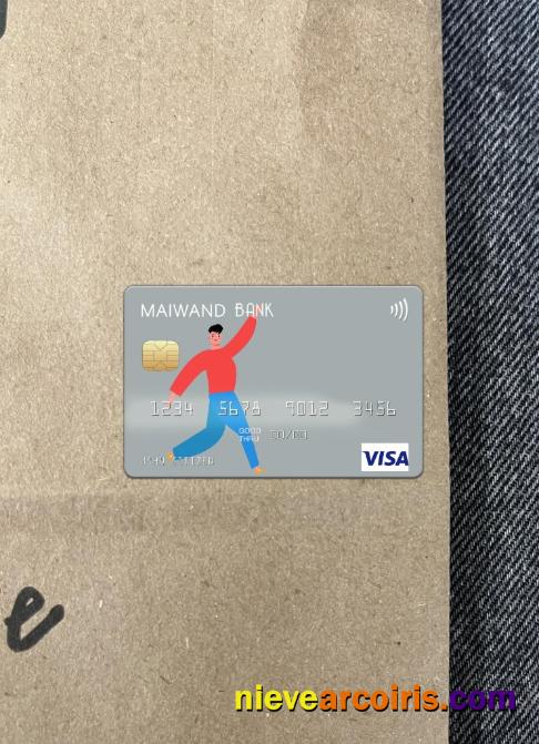 Afghanistan Maiwand Bank visa card photolook